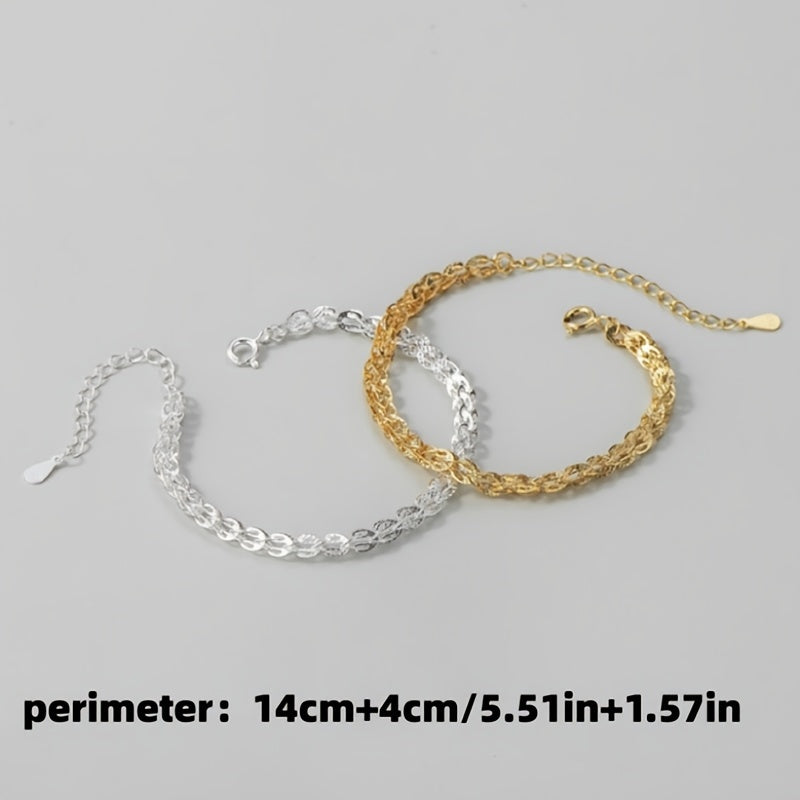 925 Silver Glitter Phoenix Tail Bracelet Hypoallergenic Hand Chain Jewelry For Women